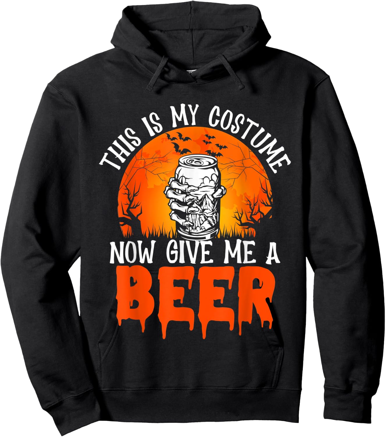 This Is My Costume Now Give Me A Beer Halloween Hoodie - Hoodie | Black