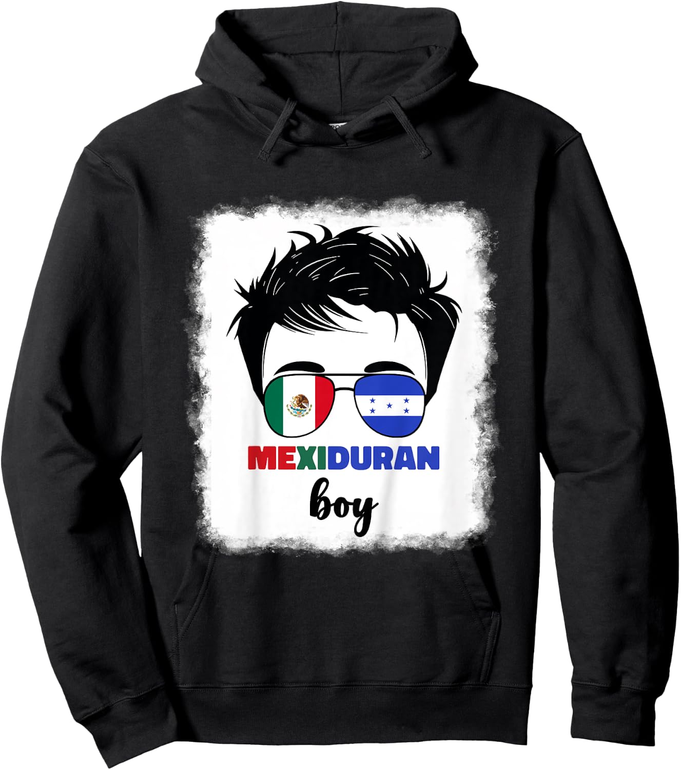 Kids Half Mexican And Honduran Mexico Honduras Flag Boys Boy Kids Hoodie - Hoodie | Black