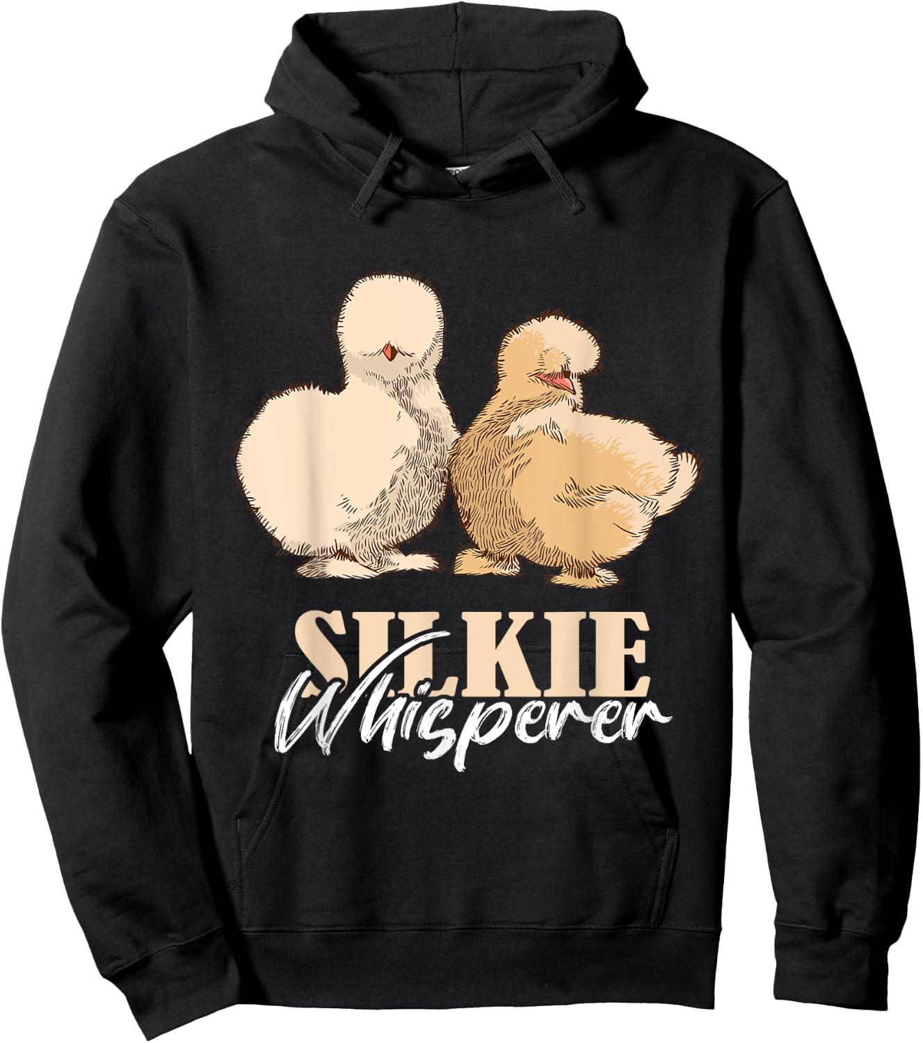 Silkie Chicken Whisperer Silkie Chicken Lover Silky Chicken Hoodie - Hoodie | Black