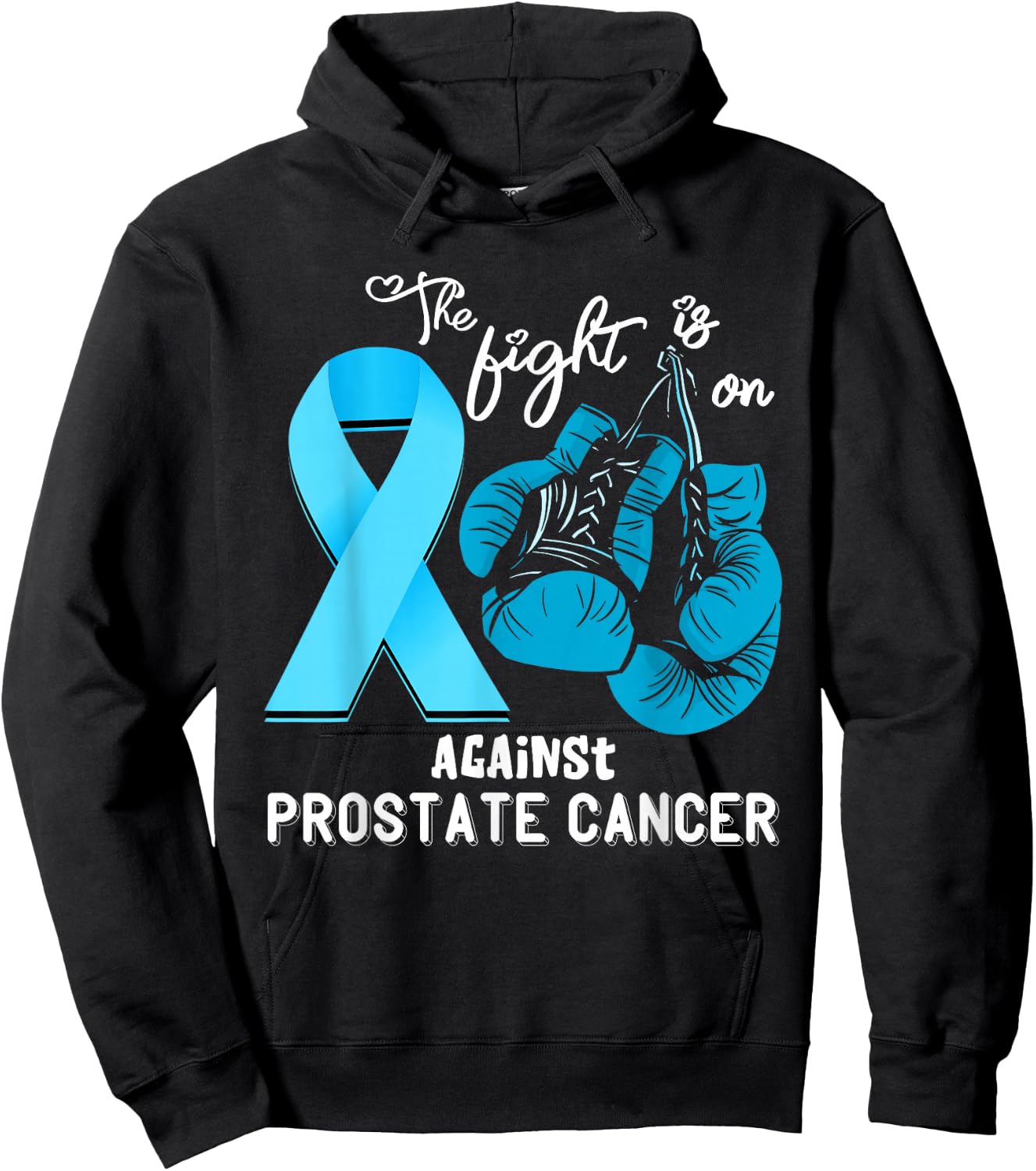 Fight Support Prostate Cancer Warrior Prostate Cancer Awareness - Black, Small, , Short Sleeve, Regular Fit, 100% Cotton Hoodie - Hoodie | Black