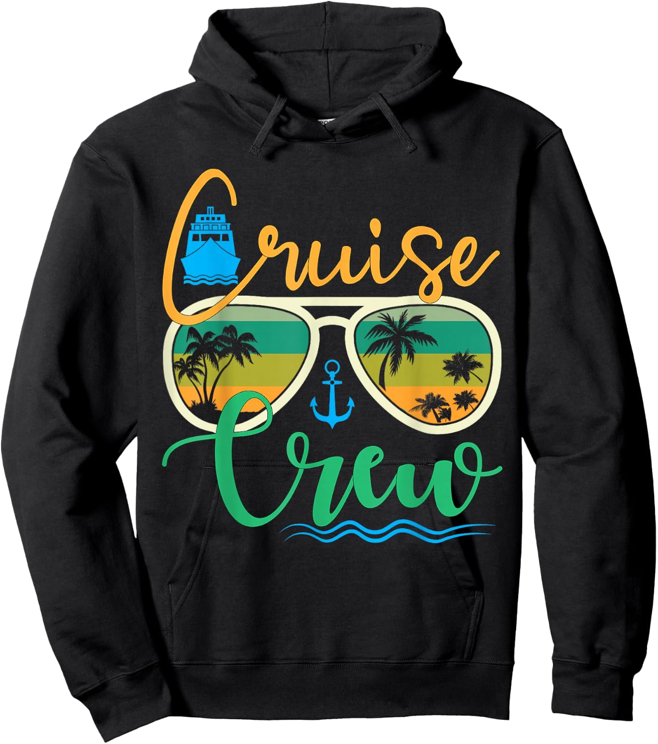 Cruise Crew 2025 Family Vacation Beach Matching Groupe Hoodie - Hoodie | Black