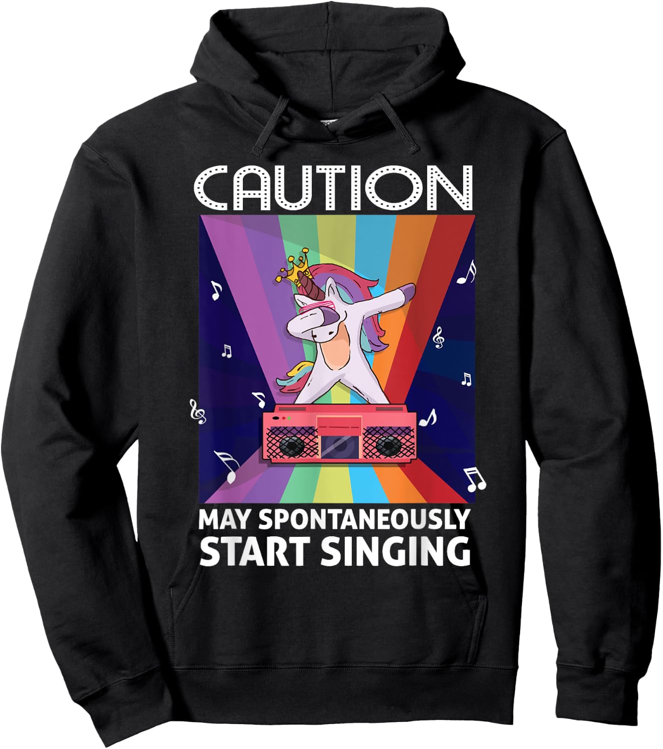 Singer Music Party Caution May Spontaneously start singing Hoodie - Hoodie | Black