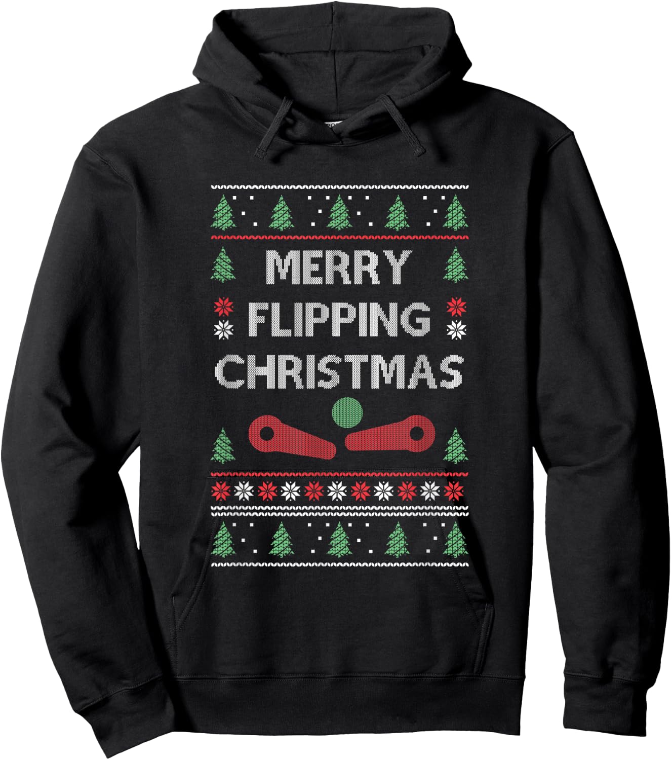Pinball Machine Retro Arcade Game Gamer Pinball Christmas Hoodie - Hoodie | Black