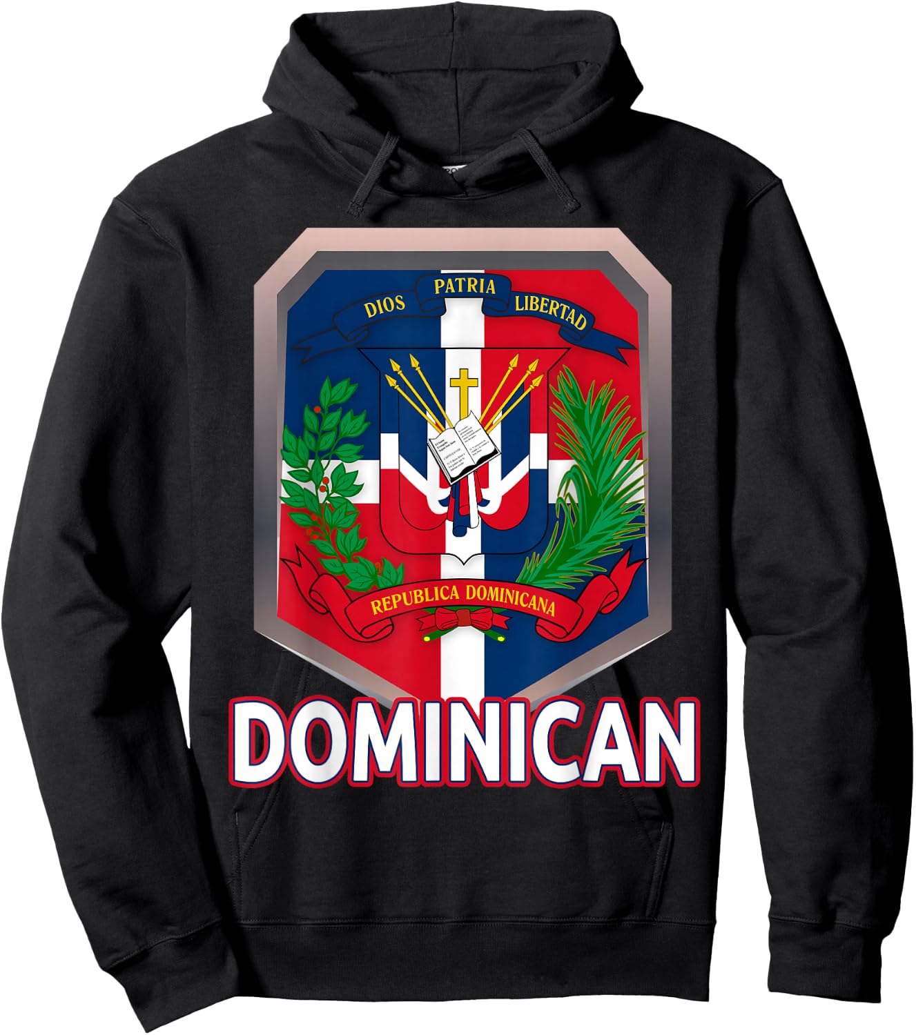 Coat of Arms Republica Dominicana & Dominican Flag Outfit Hoodie - Hoodie | Black