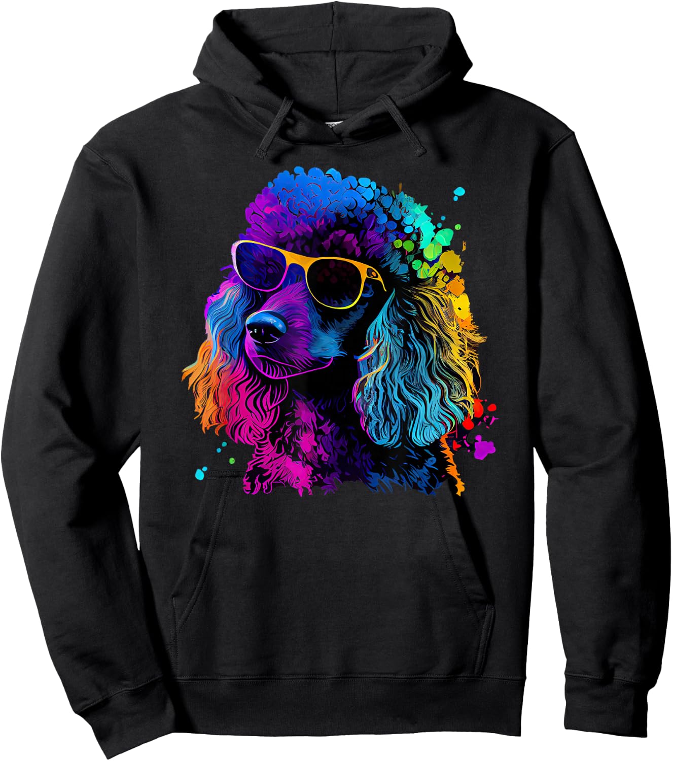 Poodle Pop Art Colorful Design Poodle Lovers Hoodie - Hoodie | Black