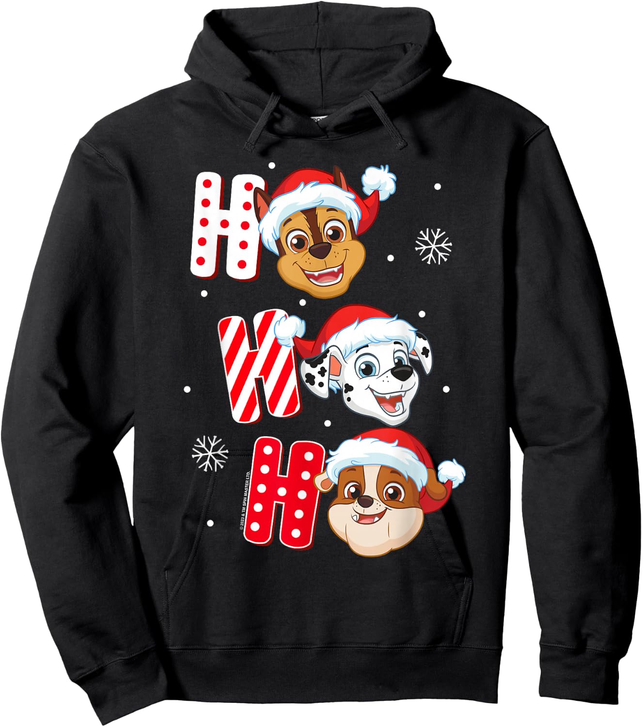 Paw Patrol Chase Marshall Rubble Christmas Santa Hats Hoodie - Hoodie | Black