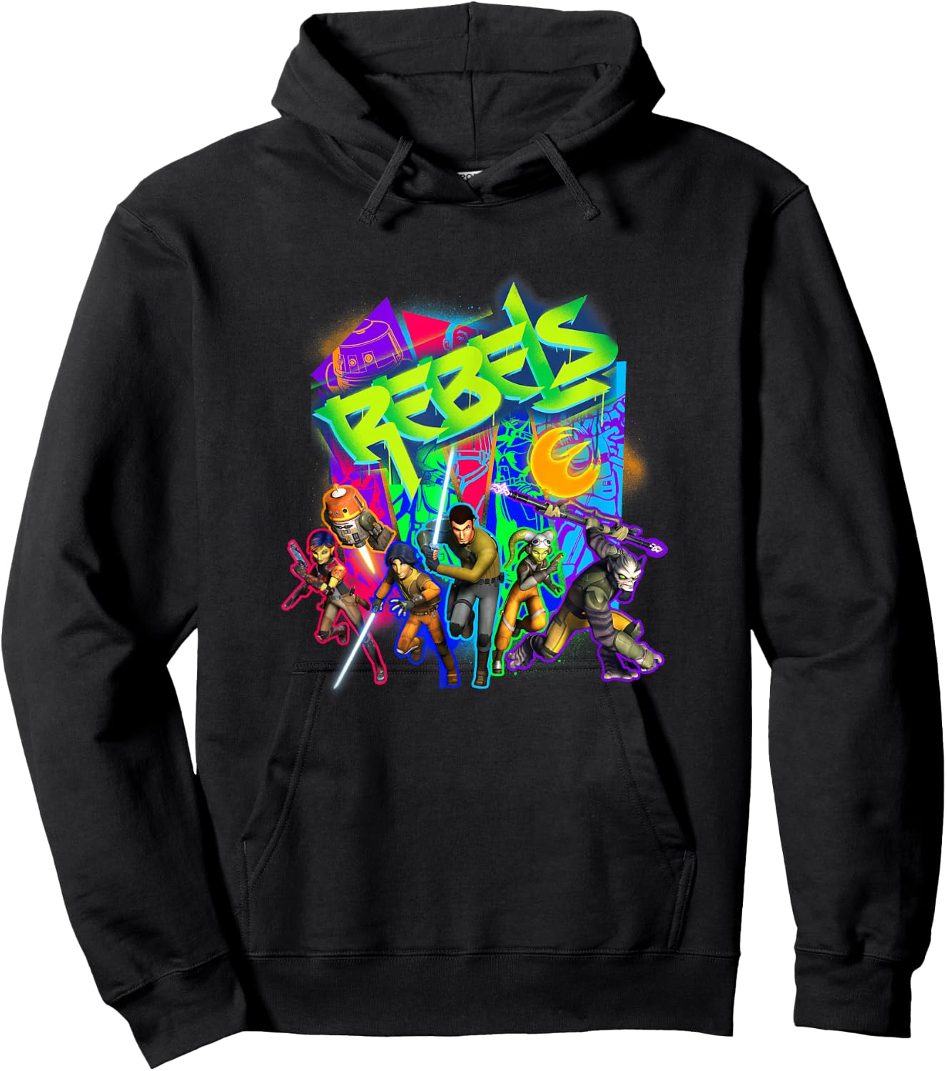 Star Wars Rebels Urban Graffiti Art Style Group Portrait Hoodie - Hoodie | Black