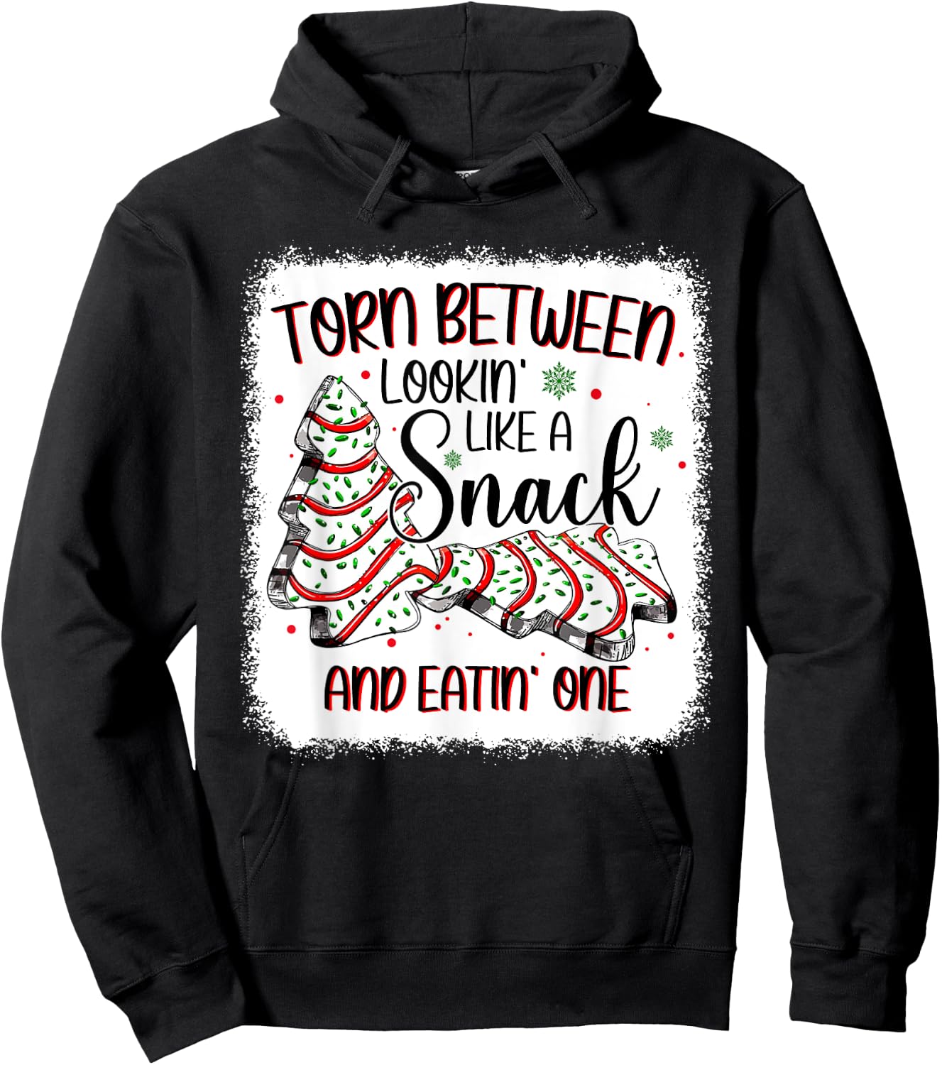 Torn Between Looking Like A Snack Or Eating One Christmas Hoodie - Hoodie | Black
