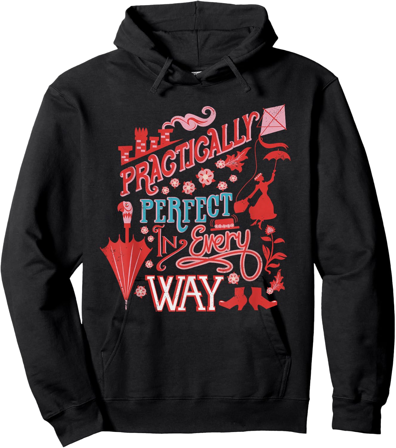 Disney Mary Poppins Practically Perfect In Every Way Hoodie - Hoodie | Black