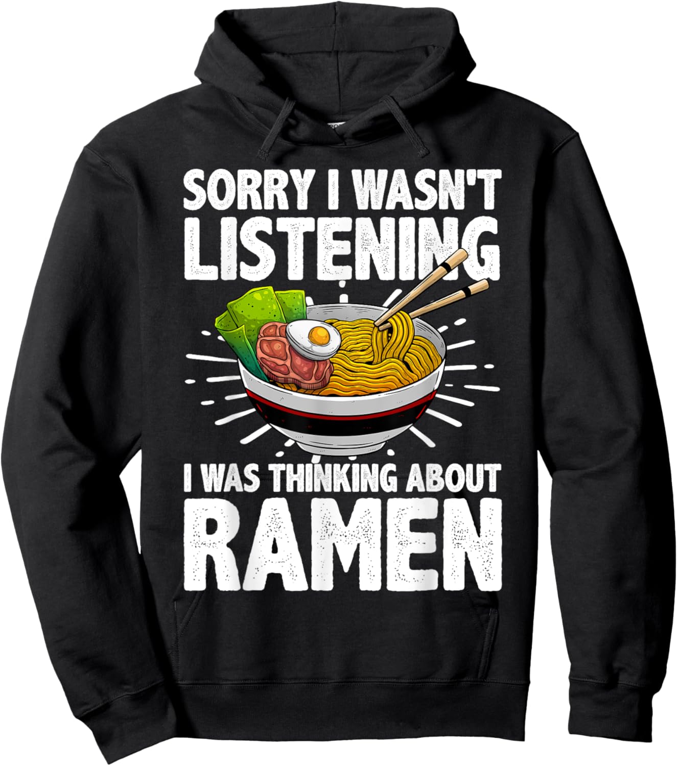 Funny Ramen Design Women Ramen Noodles Soup Lovers Hoodie - Hoodie | Black