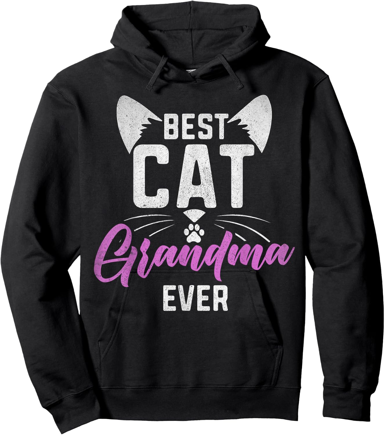 Best Cat Grandma Ever Cat Grandma Women Hoodie - Hoodie | Black