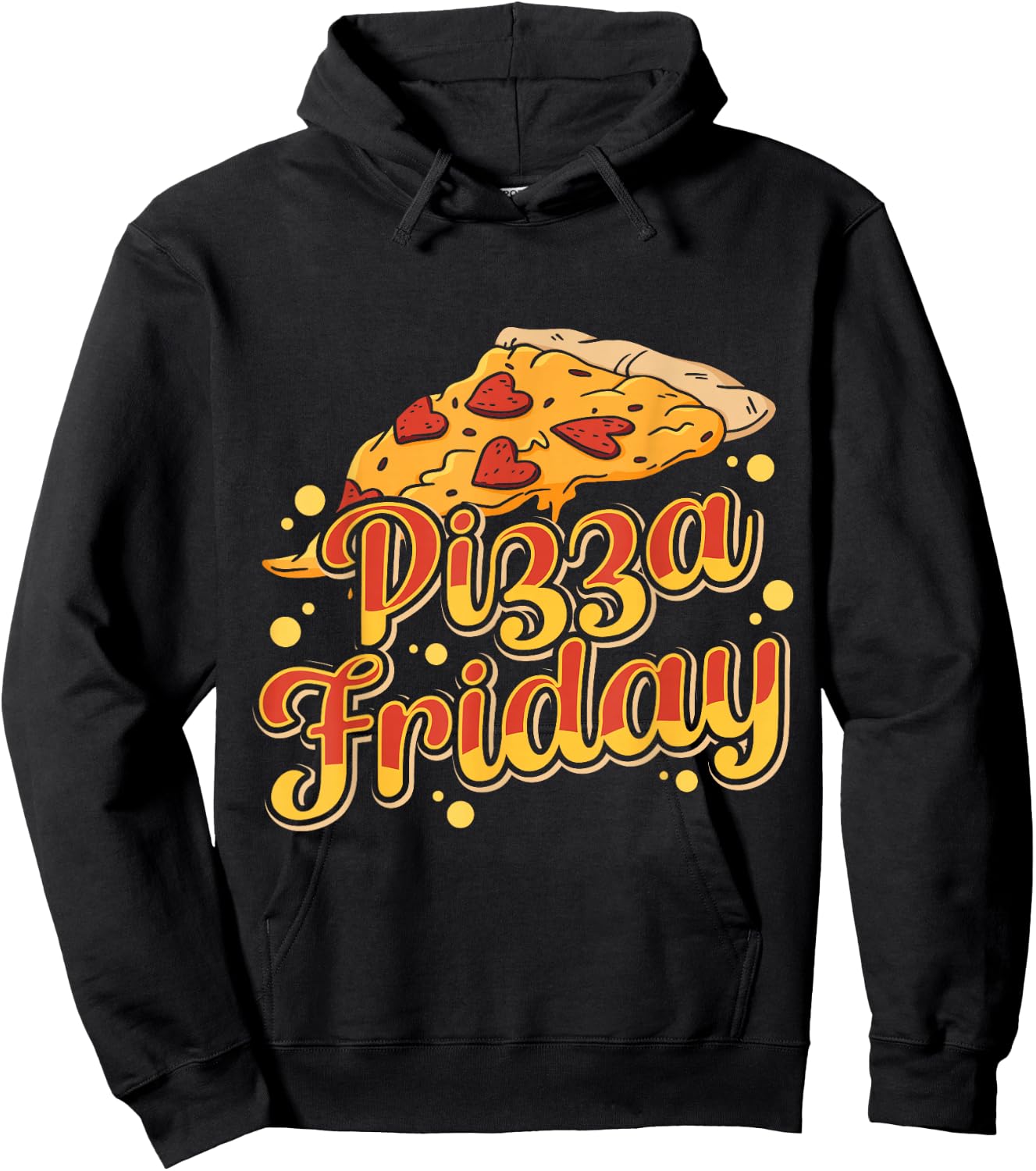 Pizza Friday Funny Food Hoodie - Hoodie | Black