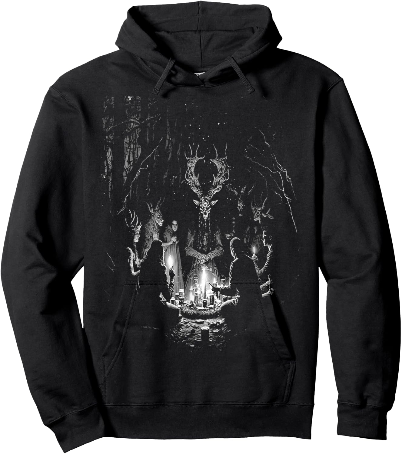 Witches Rituals with Baphomet Occult Witch Gothic Pagan Goth Hoodie - Hoodie | Black