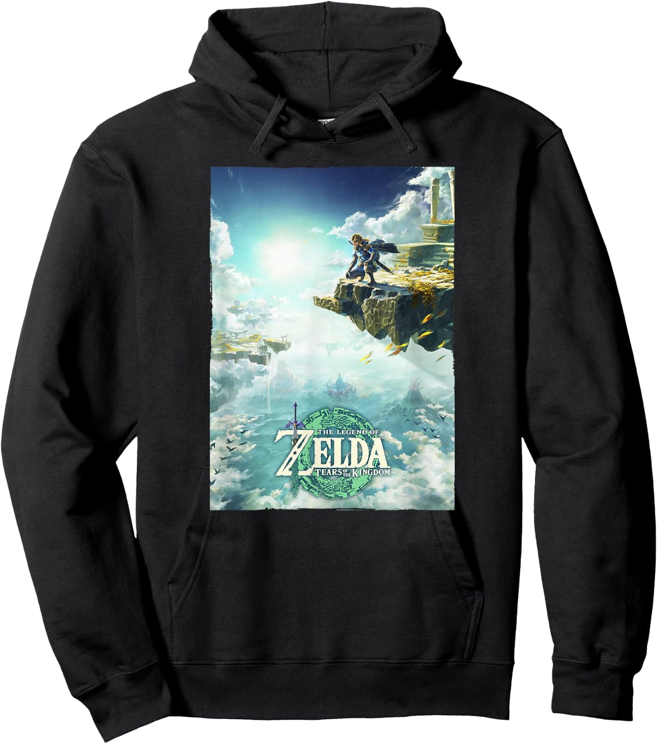 The Legend of Zelda Tears of The Kingdom Cloudy Link Poster Hoodie - Hoodie | Black