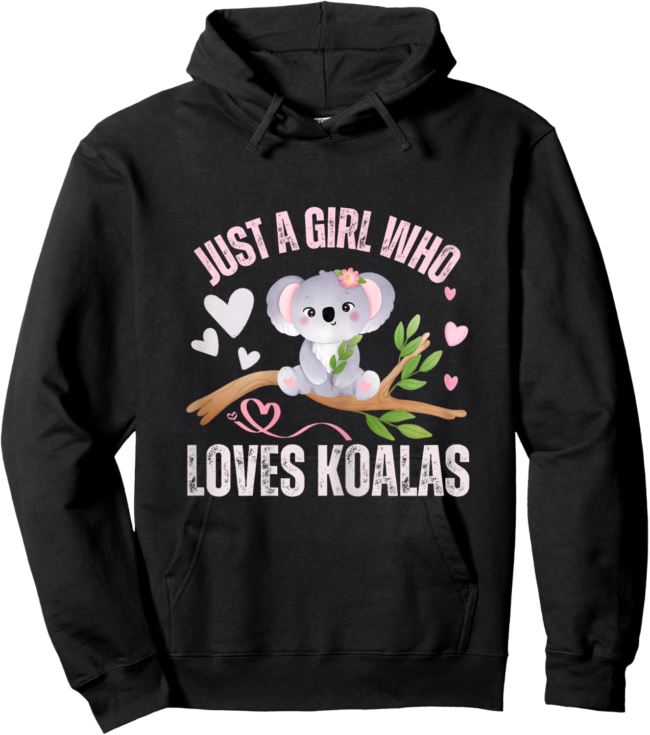 Just A Girl Who Loves koalas Funny Cute koala Lover Kids Hoodie - Hoodie | Black