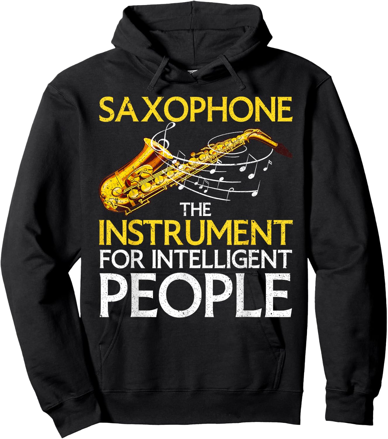 Cool Saxophone Art Women Kids Sax Saxophone Player Hoodie - Hoodie | Black