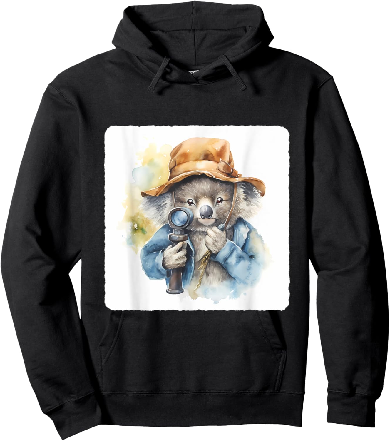 Koala Detective With A Spyglass. Investigation, Mystery Hoodie - Hoodie | Black