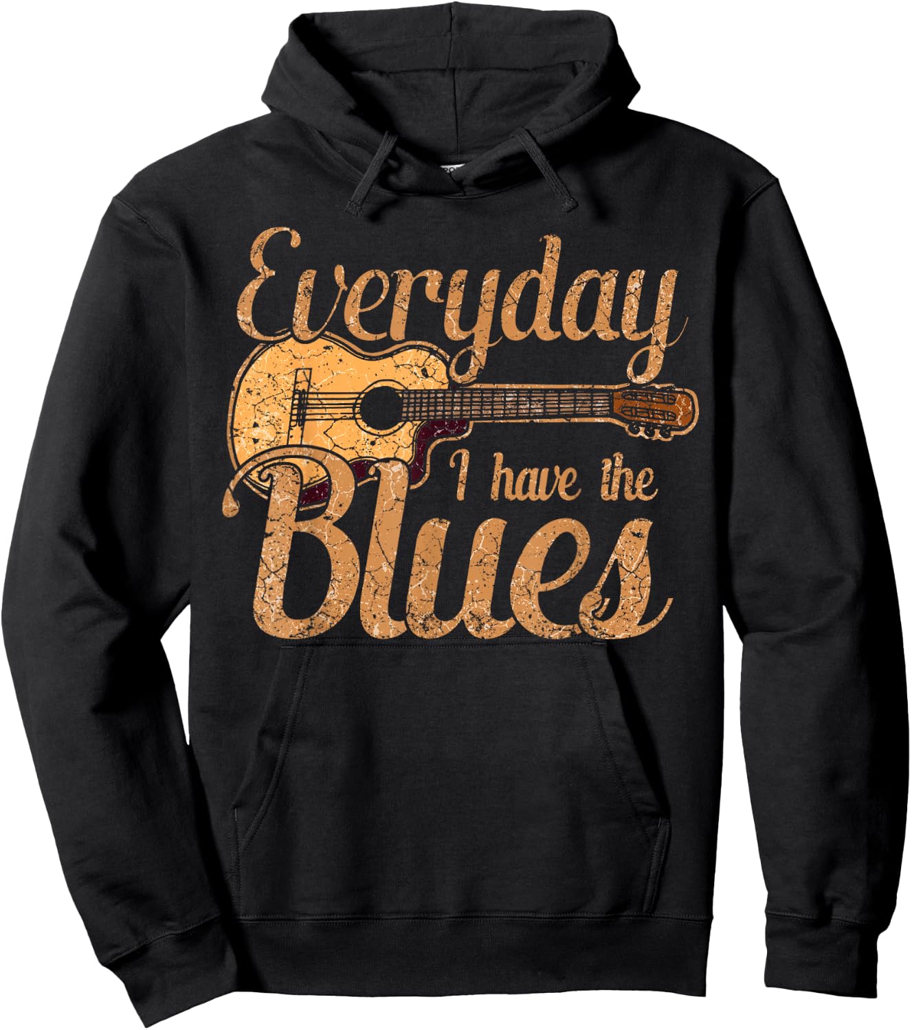 Blues Music Band Lover Vintage Guitar Teacher Funny Blues Hoodie - Hoodie | Black