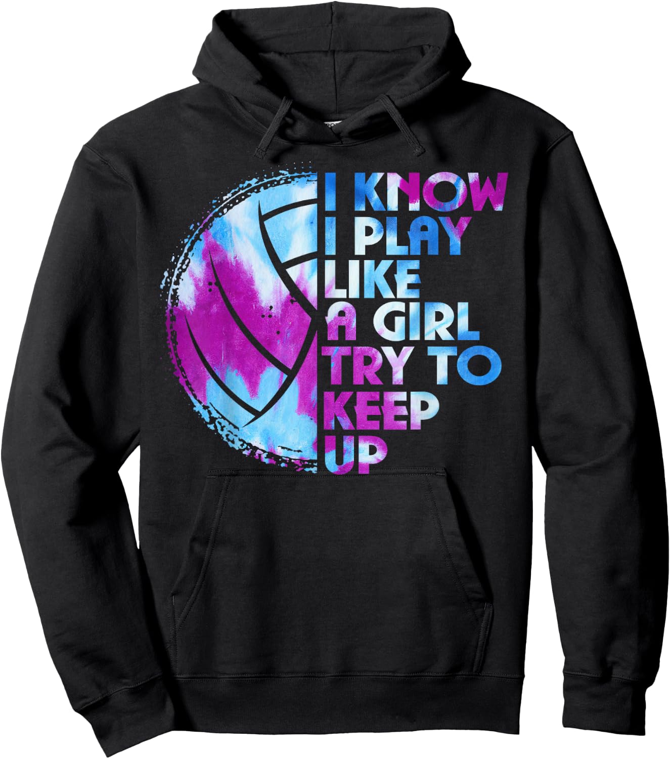 Funny Volleyball Girls Women Youth Teen Lovers Matching Team Hoodie - Hoodie | Black