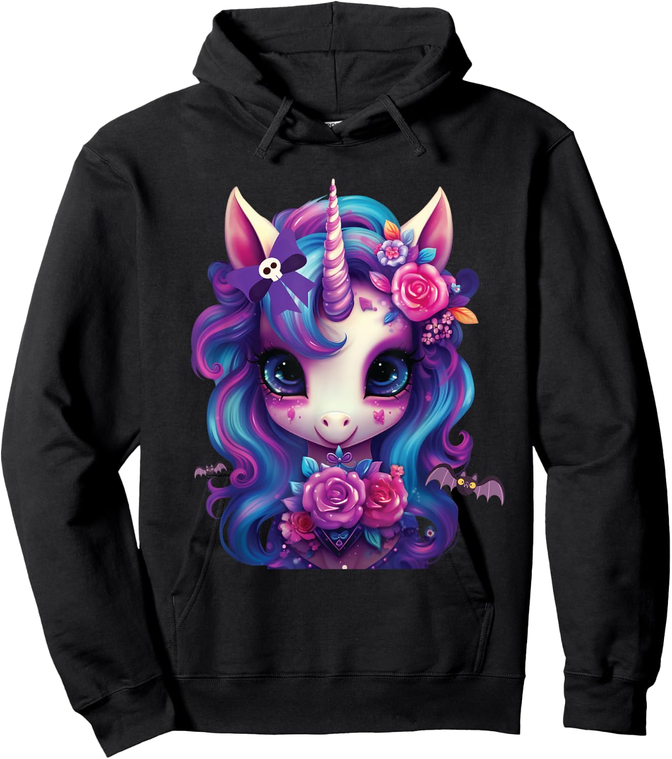 Cute Unicorn Halloween Girls Costume Hoodie - Hoodie | Black