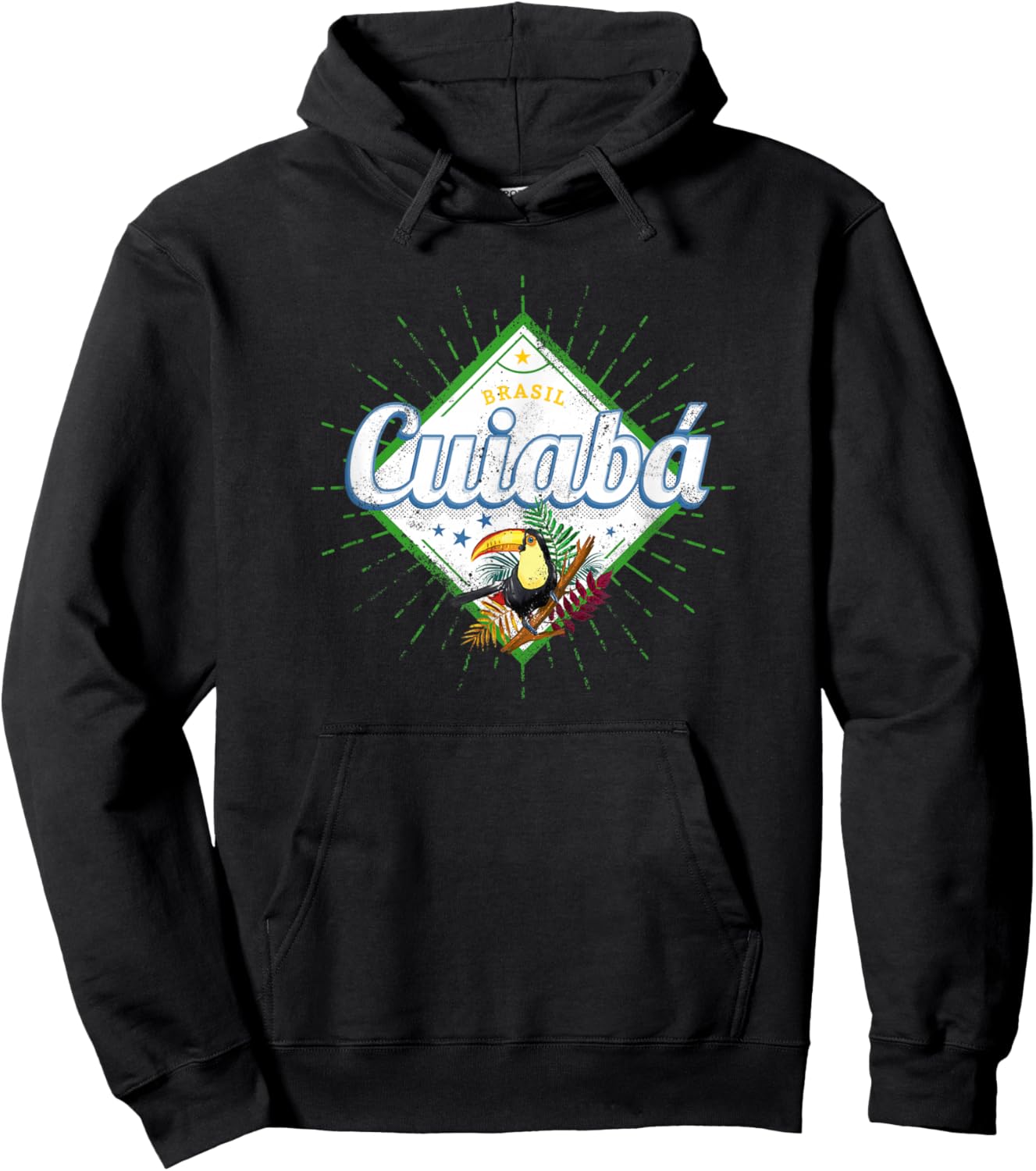 Cuiaba Mato Grosso Brazil Retro Toucan Vintage Souvenir Hoodie - Hoodie | Black