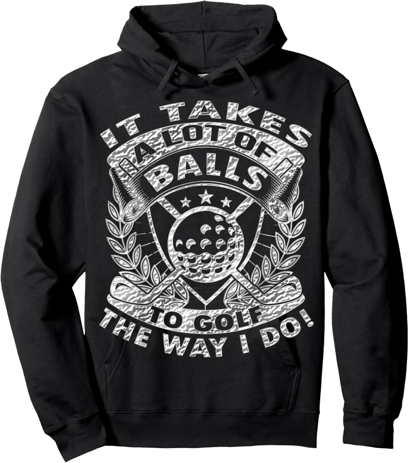 Funny Golf It Takes Balls Gifts Idea for Golfers Hoodie - Hoodie | Black