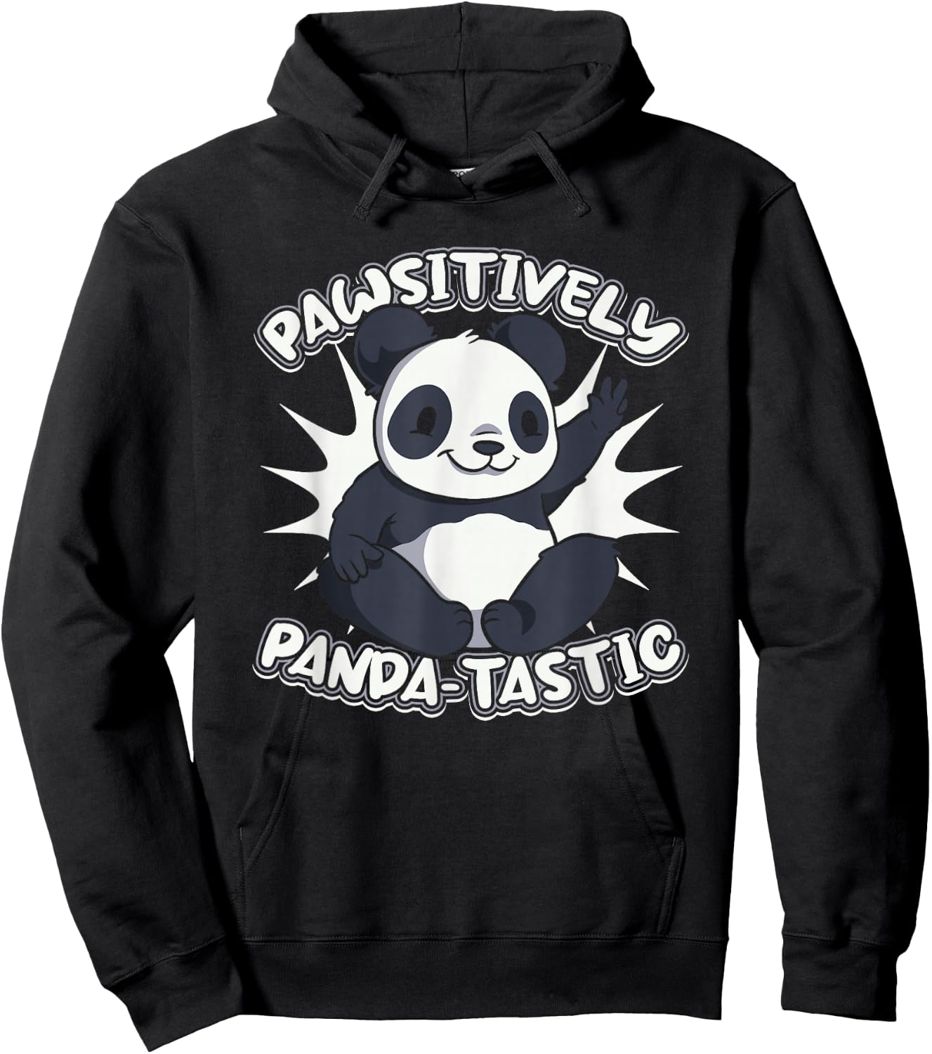Pawsitively Panda-Tastic Panda Bear Friend Lover Giant Panda Hoodie - Hoodie | Black