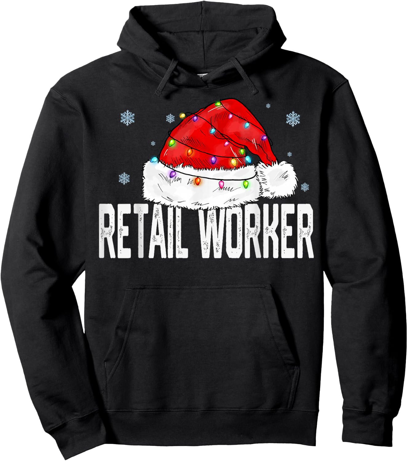 Retail Worker Christmas Women Family Matching Group Xmas Hoodie - Hoodie | Black
