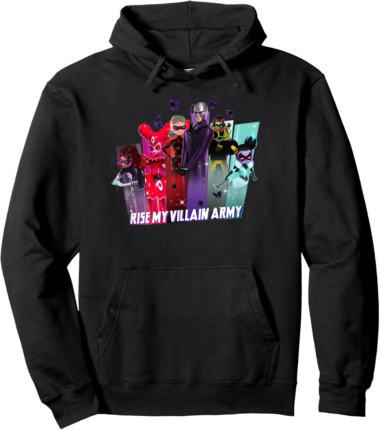 Miraculous Ladybug Hawk Moth Rise of a Villain Army Hoodie - Hoodie | Black