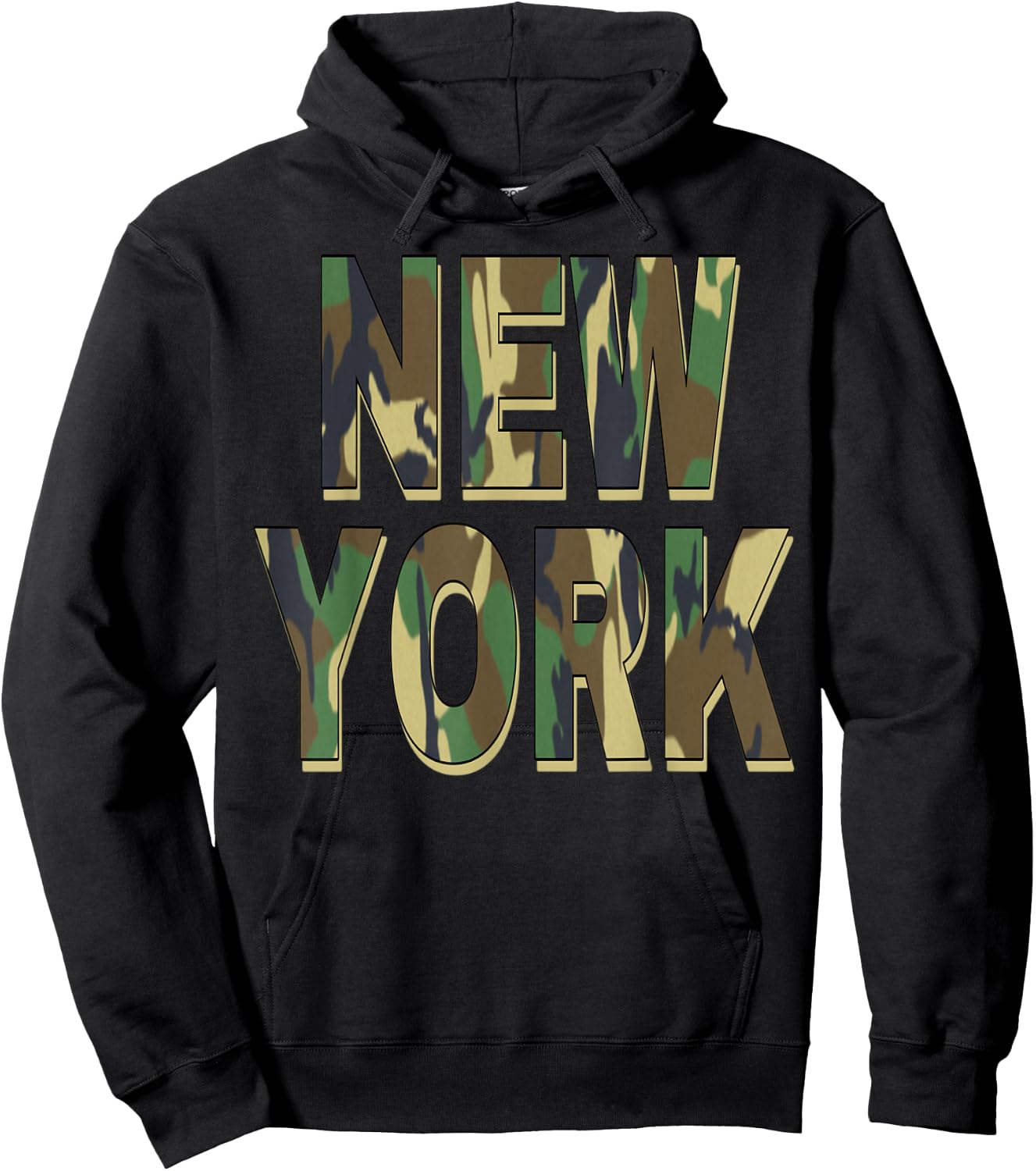 New York Camouflage Men Women & Kids Camo New York Hoodie - Hoodie | Black