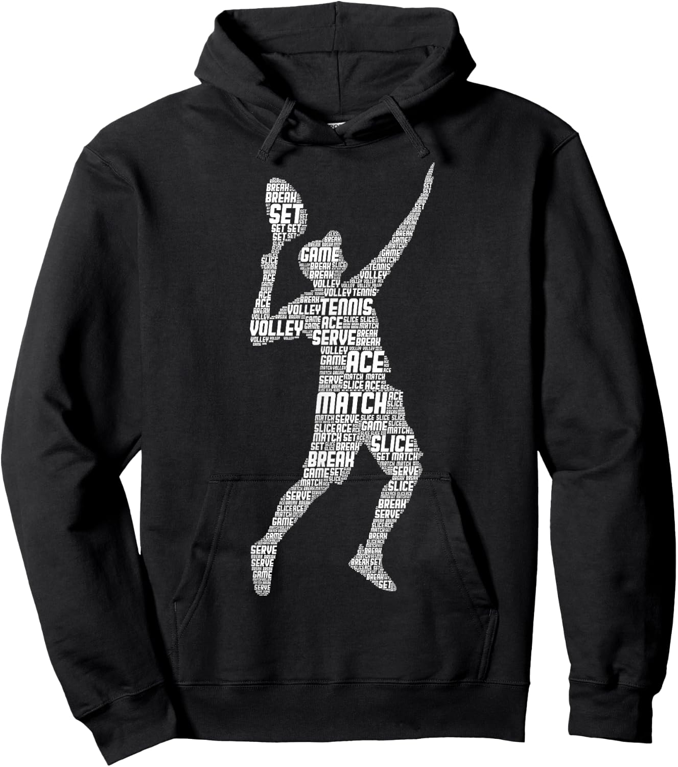 Tennis Player Boys Youth Men Kids Hoodie - Hoodie | Black