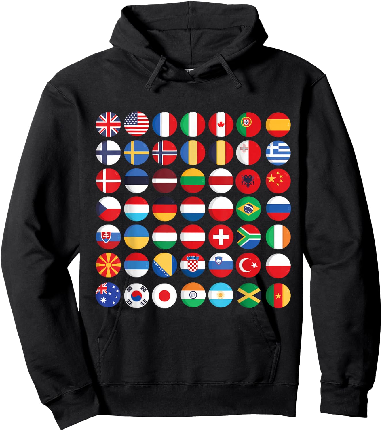Flags of the Countries of the World,International flag Hoodie - Hoodie | Black