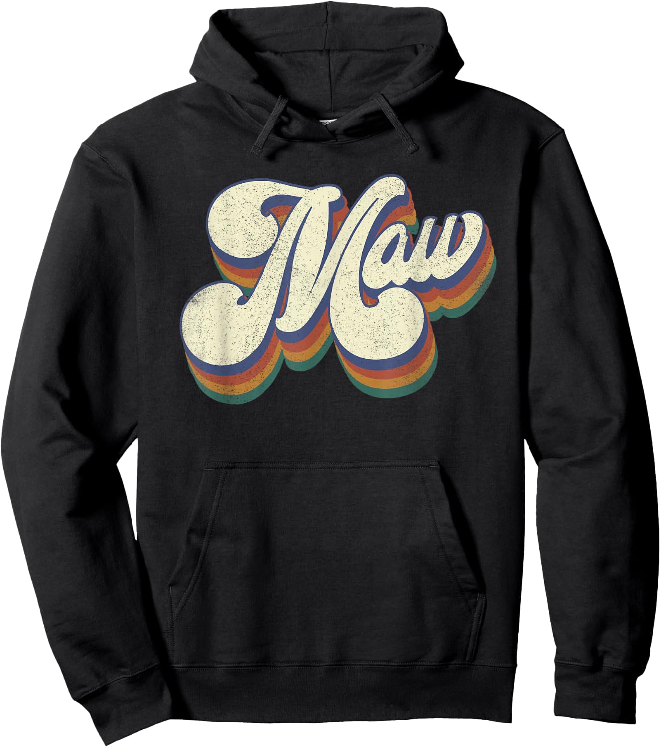 Maw Gifts For Grandma Retro Vintage Mother's Day Maw Hoodie - Hoodie | Black