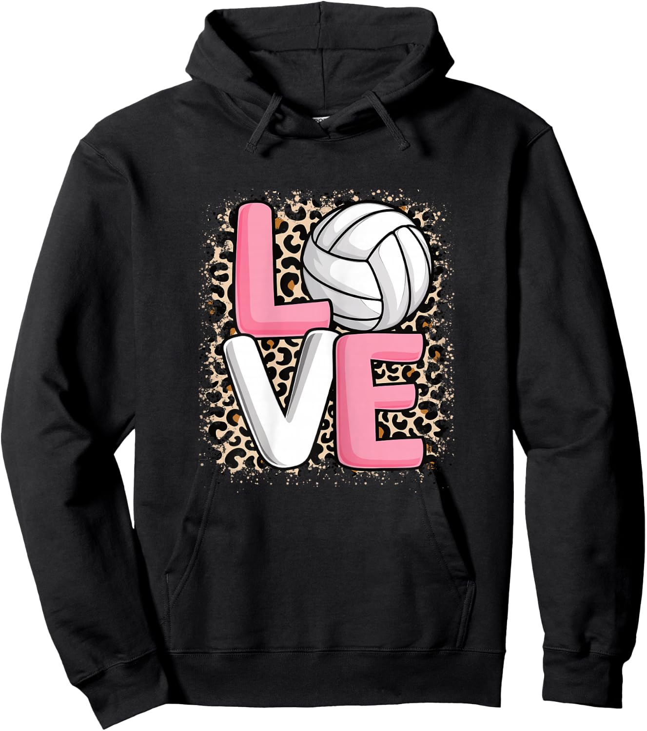 Love Volleyball Cute Volleyball Player Women Girls Hoodie - Hoodie | Black