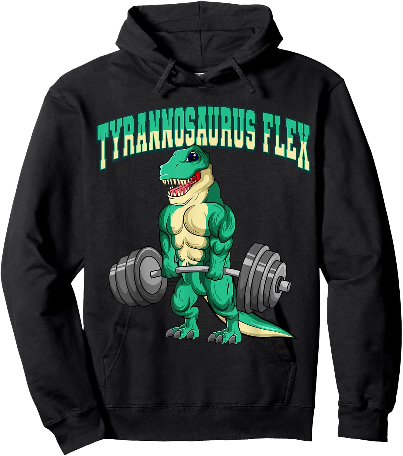 Bodybuilding Fitness Tyrannosaurus Flex Dinosaur Dino T-Rex Hoodie - Hoodie | Black
