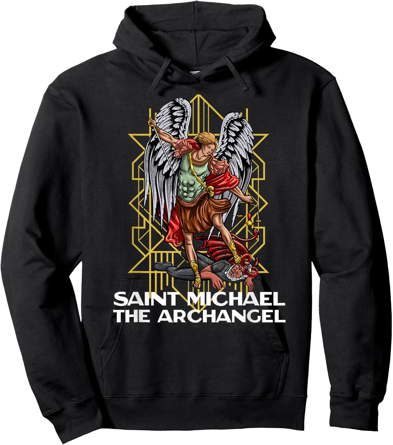Saint Michael The Archangel Catholic Hoodie - Hoodie | Black