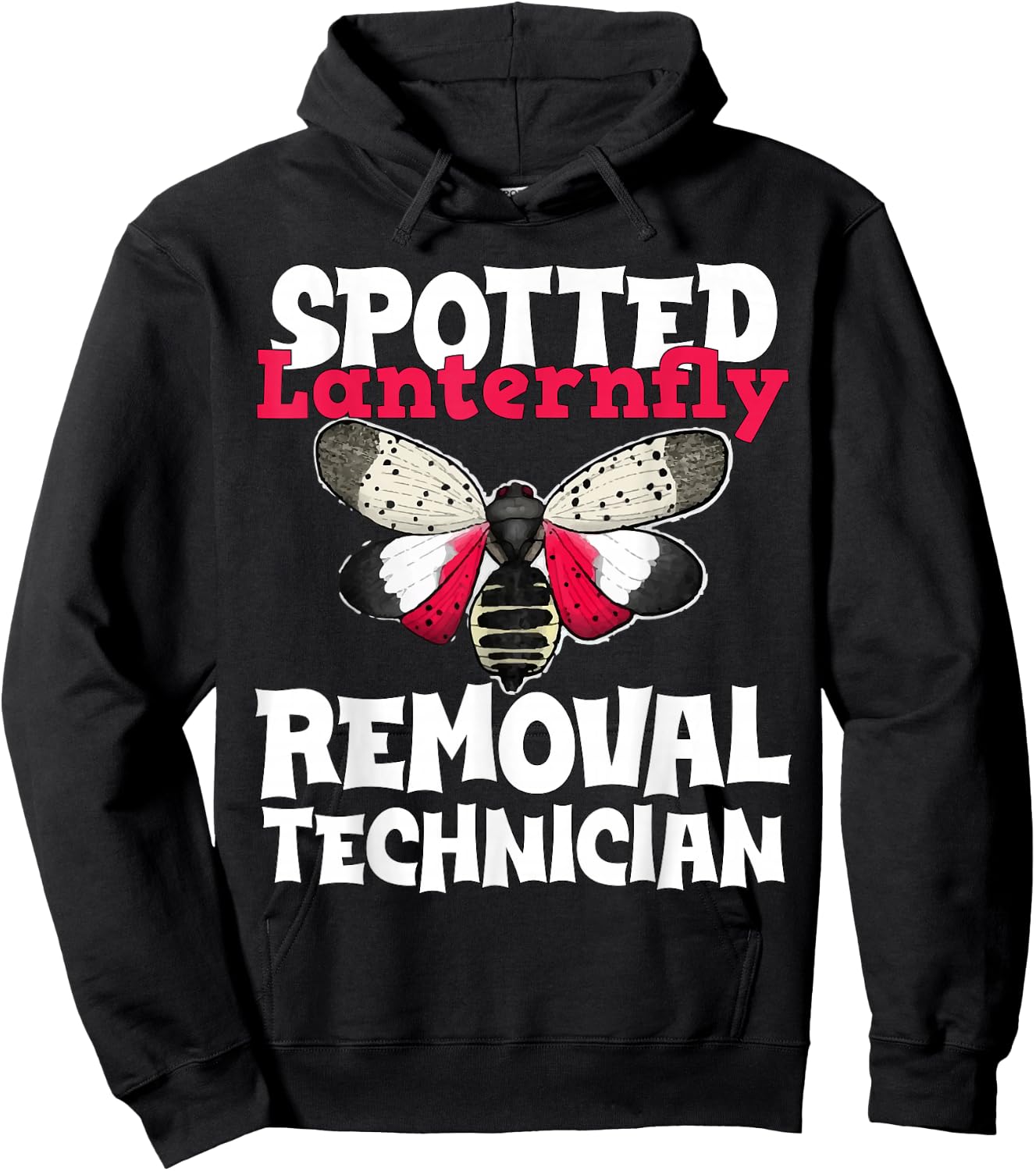 Spotted Lanternfly Trap and Insect Spray Design Lantern Fly Hoodie - Hoodie | Black