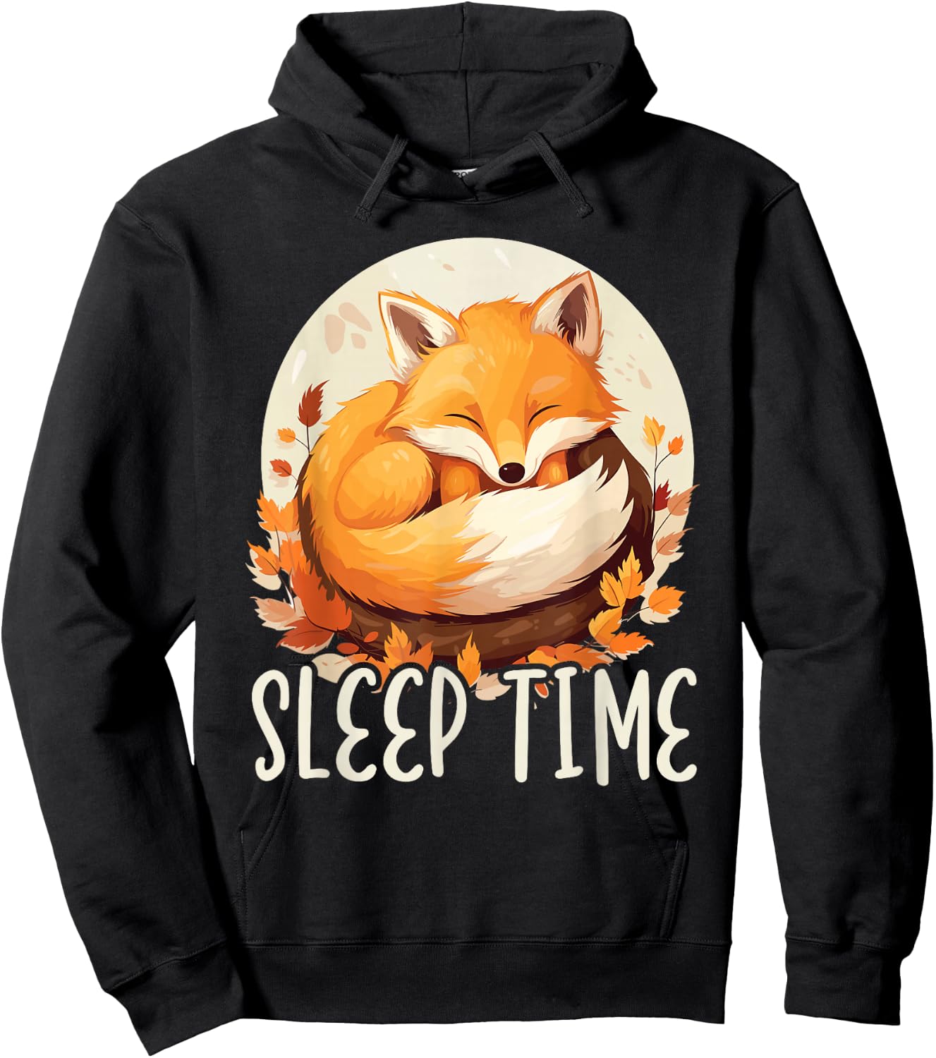 Sleeping Fox Sleepyhead Napping Sleep Fox Lover Hoodie - Hoodie | Black