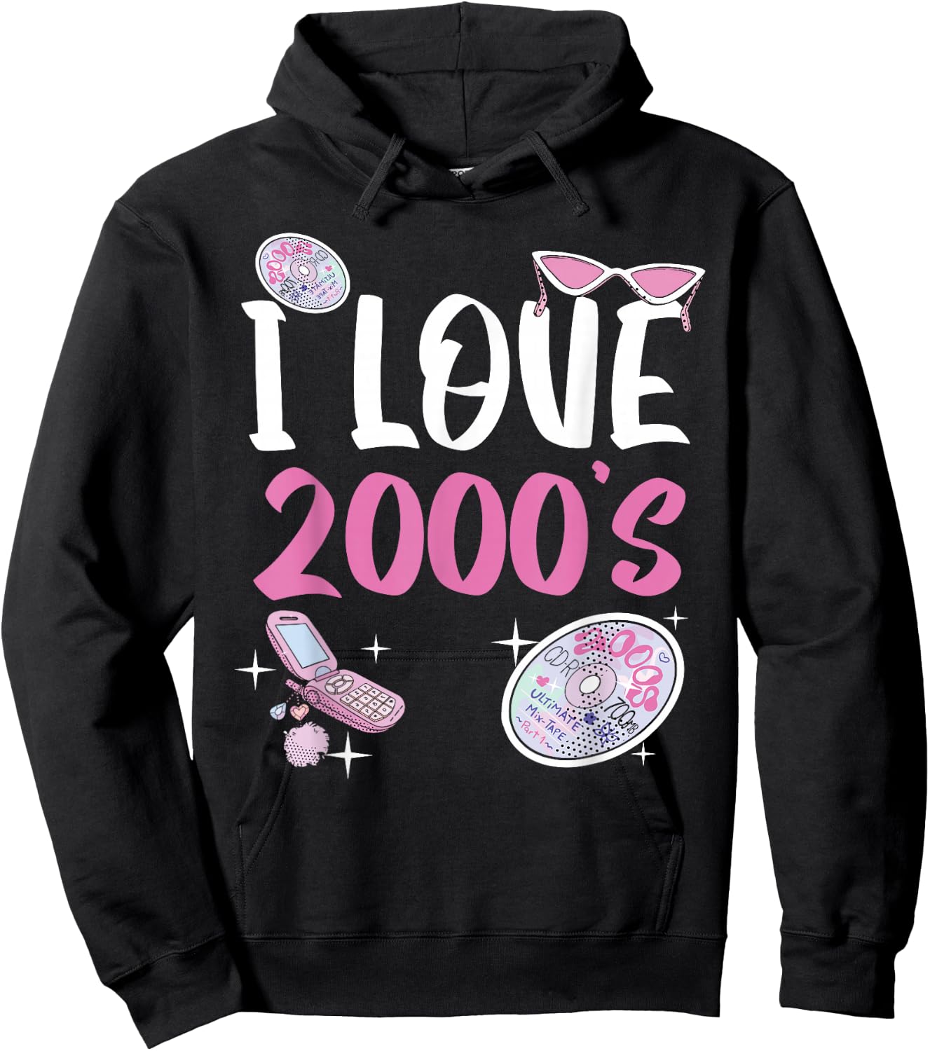 I Love 2000's Era Baby Birth Year Generation Z Hoodie - Hoodie | Black