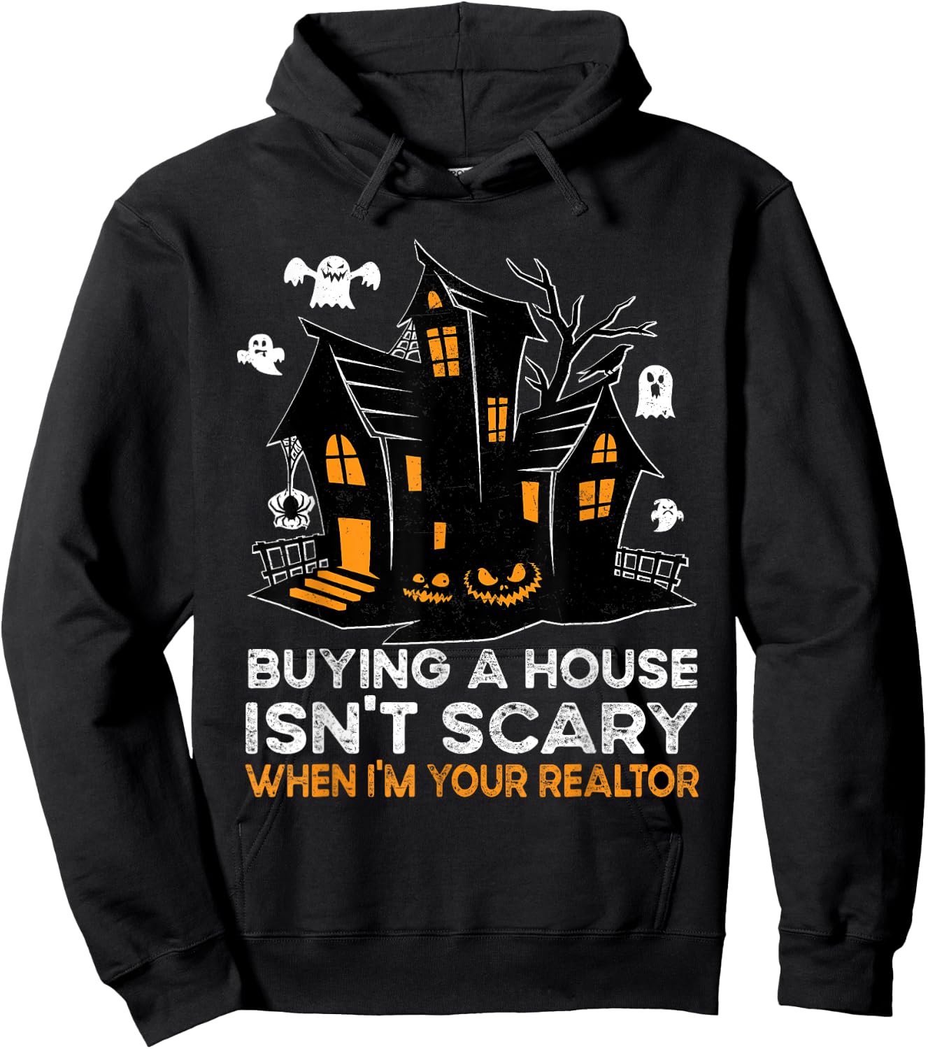 Halloween Realtor Buying House Isnt Scary Costume Realtor Hoodie - Hoodie | Black