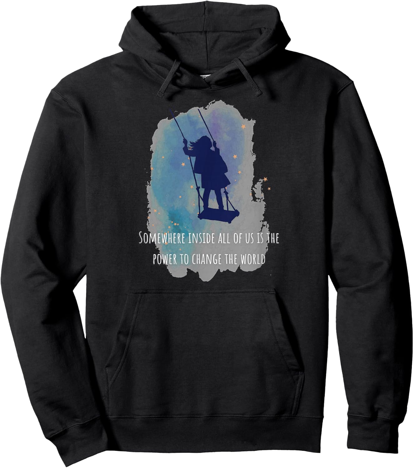 Matilda Watercolour Somewhere Inside All of Us Hoodie - Hoodie | Black