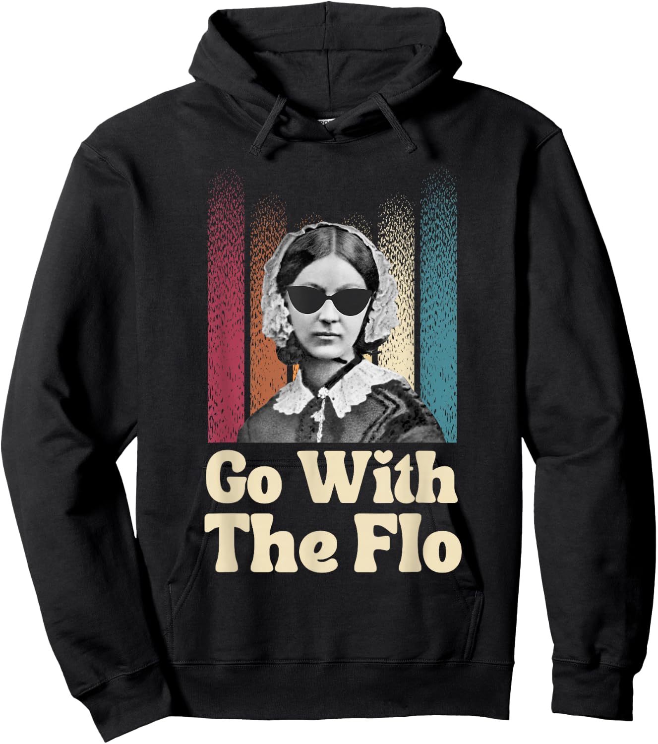 Florence Nightingale - Go With The Flo - Funny Nurse Hoodie - Hoodie | Black