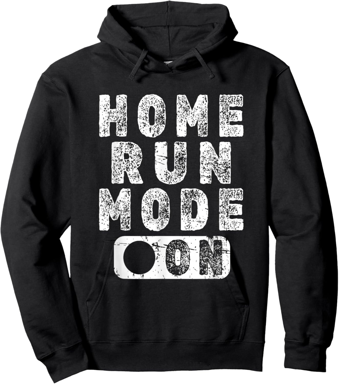 Home Run Mode On - Fun Baseball Homerun Saying Hoodie - Hoodie | Black