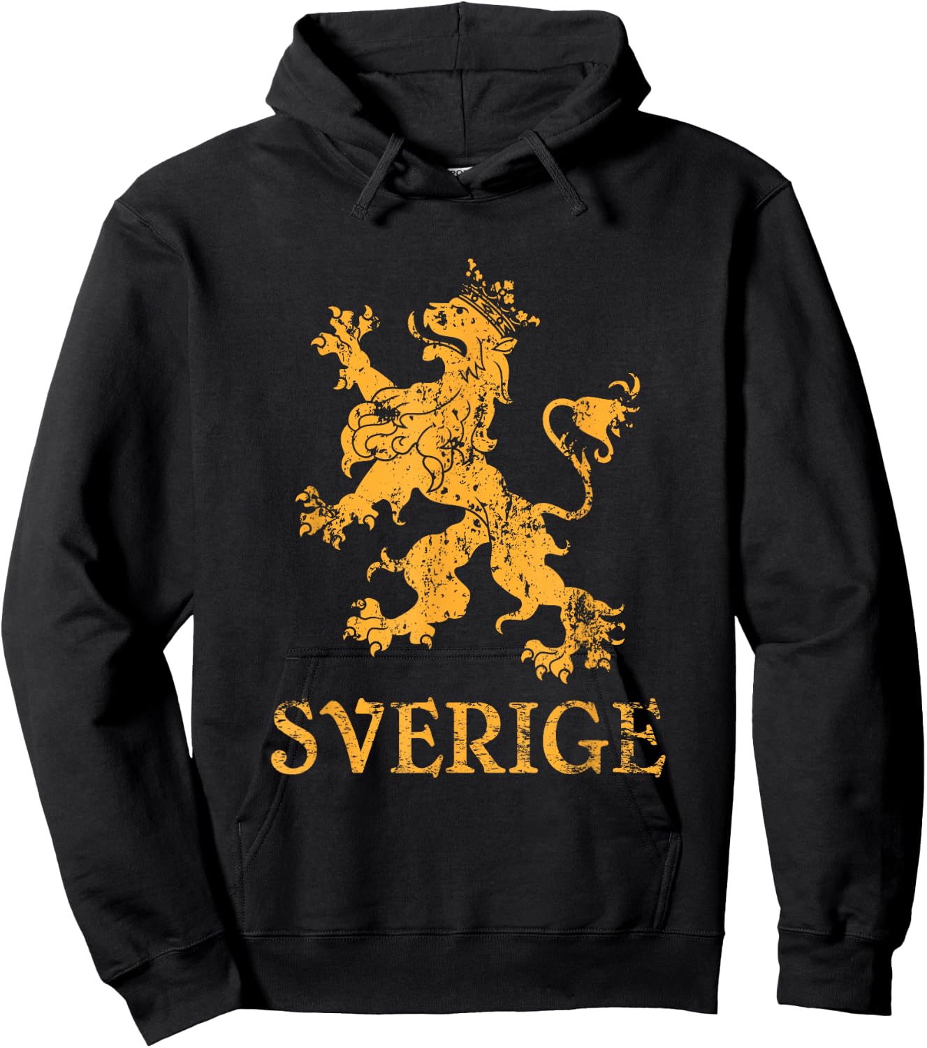 Sverige Sweden Lion Symbol Swedish Pride Hoodie - Hoodie | Black