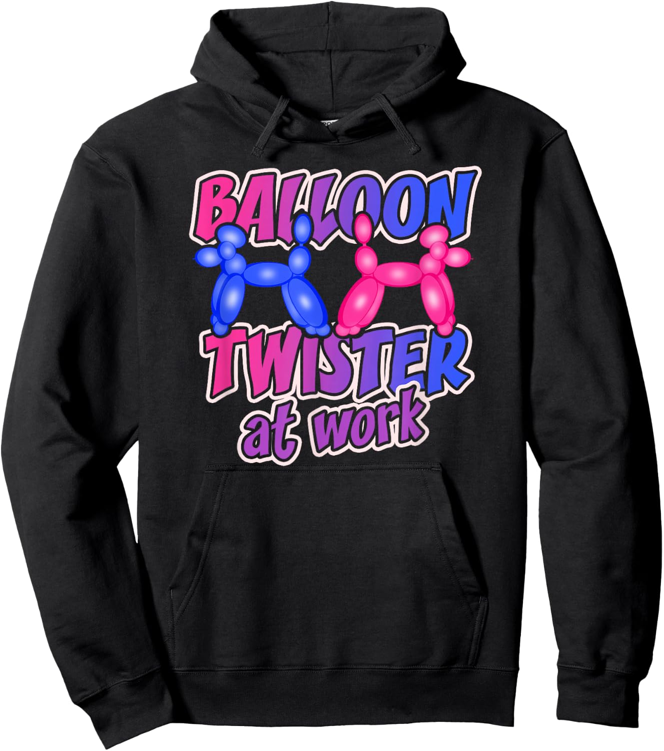 Balloon Twister At Work Balloon Party Animal Twisting Artist Hoodie - Hoodie | Black
