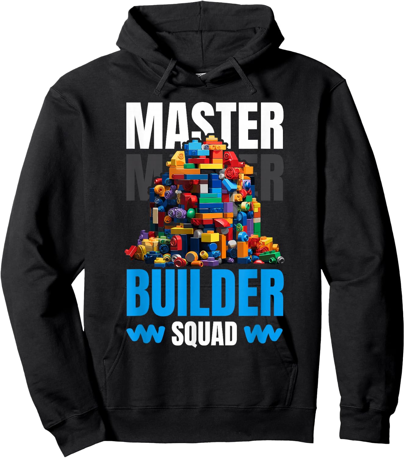 Master Builder Bricks Blocks Play Toys Hoodie - Hoodie | Black