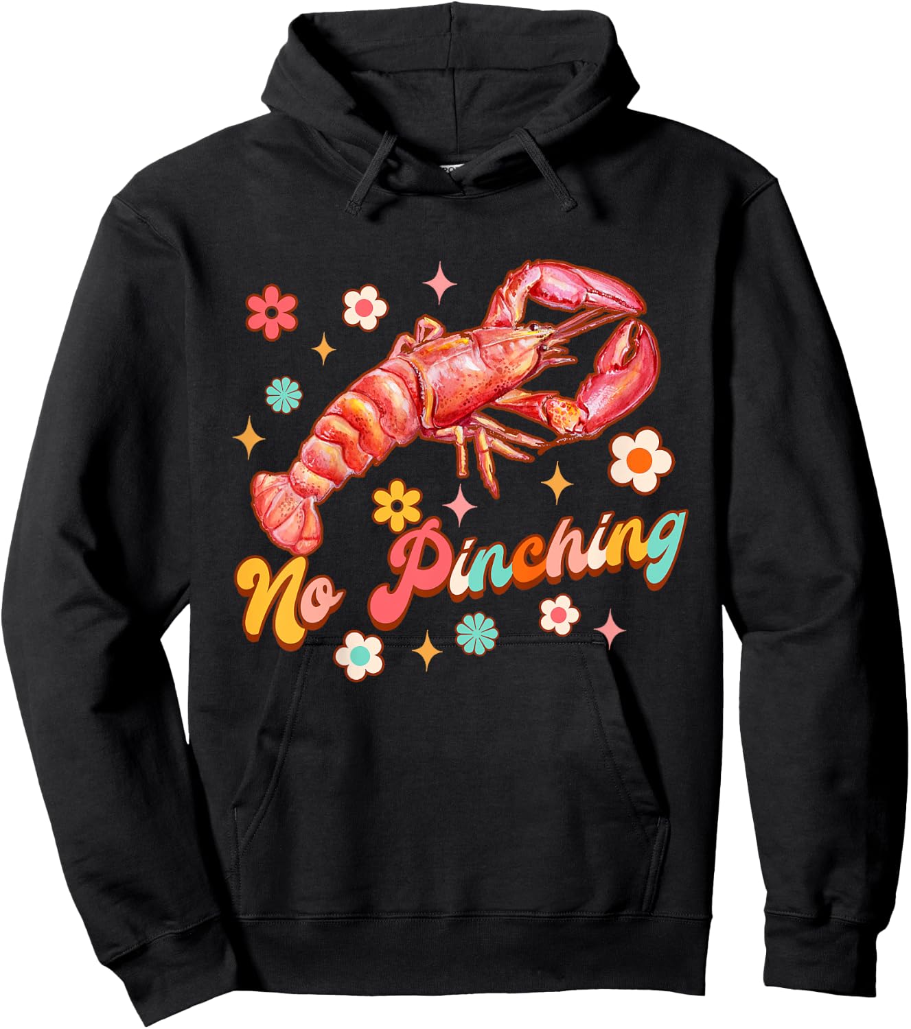 Kids Funny Baby Boil Crawfish Lover Seafood Cajun No Pinching Hoodie - Hoodie | Black