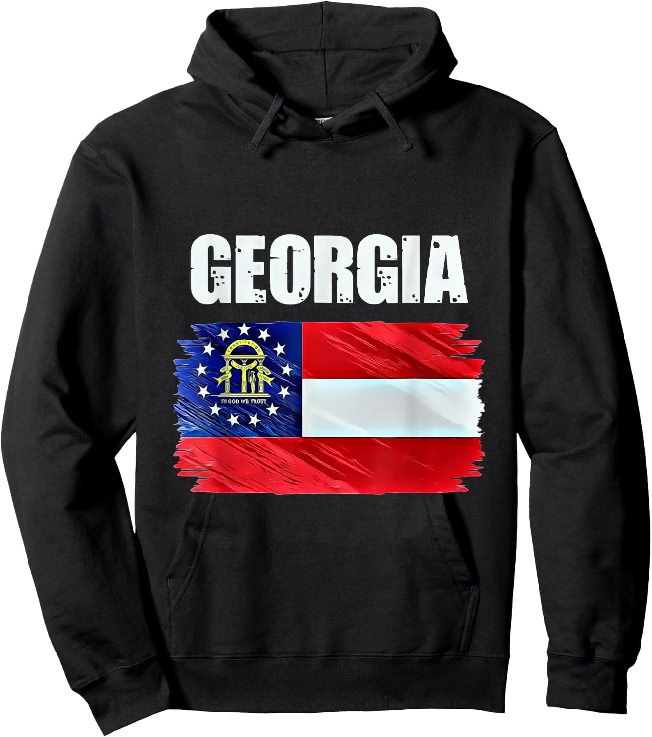 Georgia Flag Us State Hoodie - Hoodie | Black