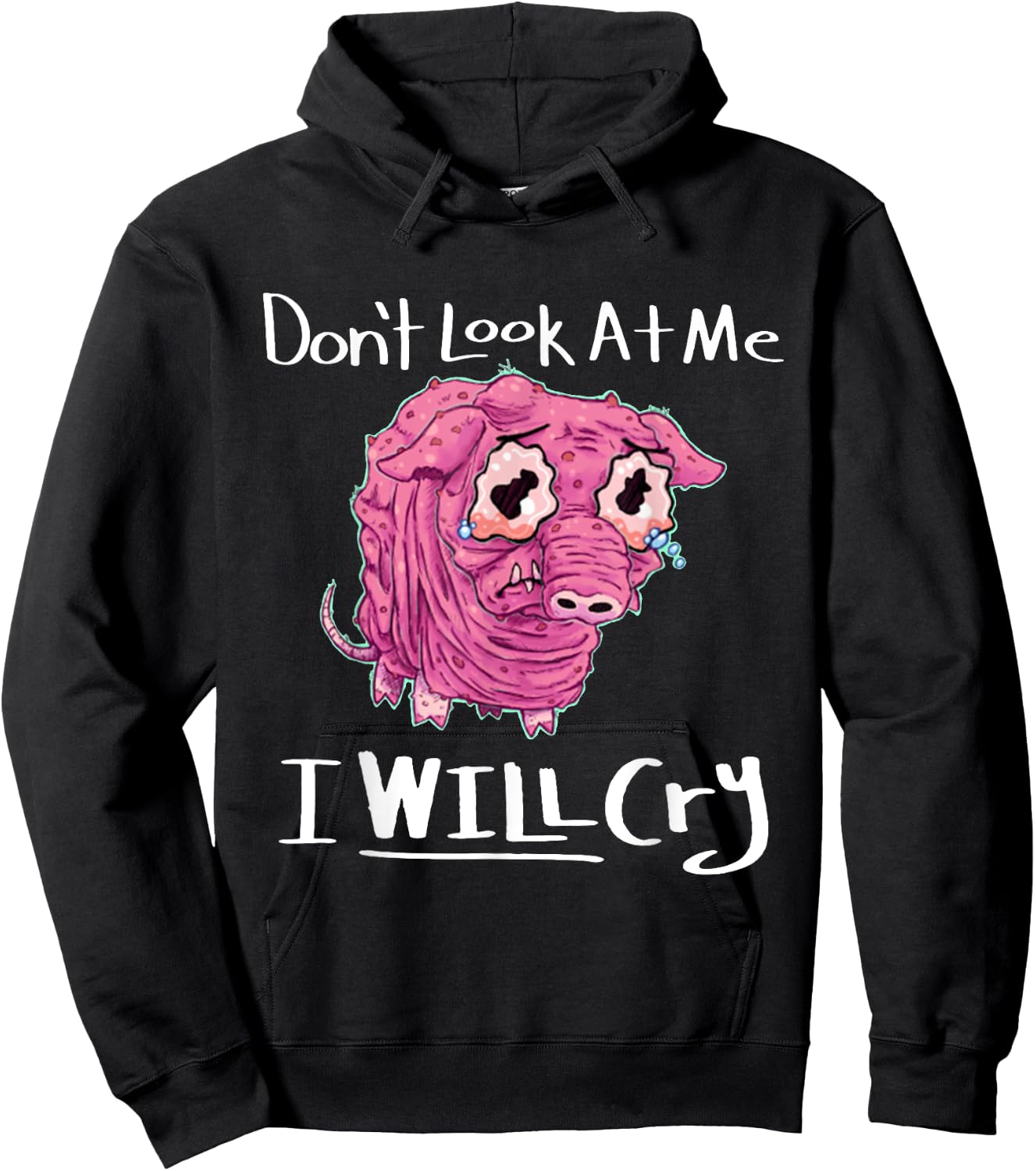 Home of the Squonk - Pennsylvania, USA Sad Emo Cryptid Hoodie - Hoodie | Black