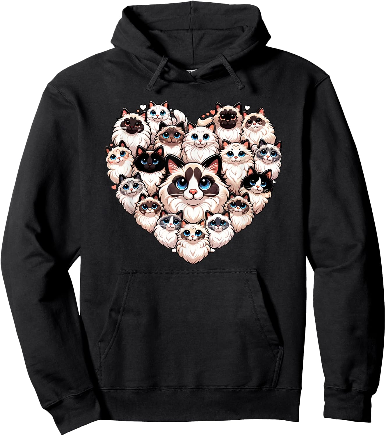Ragdoll Cat Ragdolls Puppy Cats Hoodie - Hoodie | Black